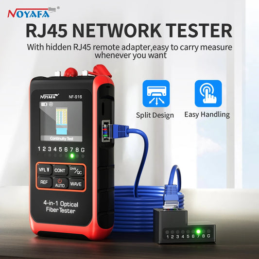 NOYAFA NF-916 4 In 1 Optical Fiber Tester Optical Power Meter VFL REF
