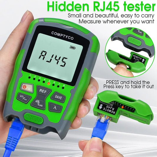 4 in 1 Optical Power Meter -70~+10dBm Visual Fault Locator & Rj45 Network Test 50mw OPM VFL