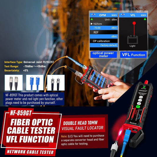 NF-859GT Line Finder Network Tester Optical Power Meter