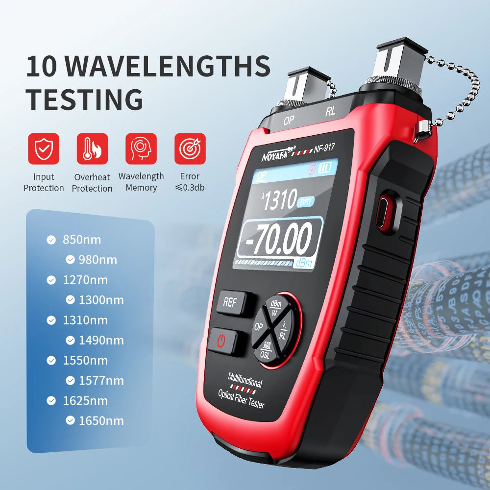 NOYAFA Optical Power Meter Fiber Optic Tester VFL REF