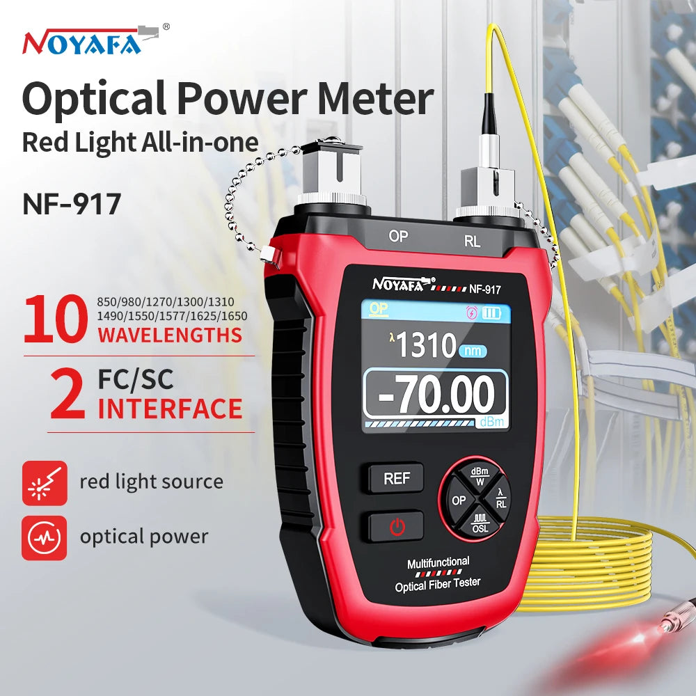NOYAFA Optical Power Meter Fiber Optic Tester VFL REF